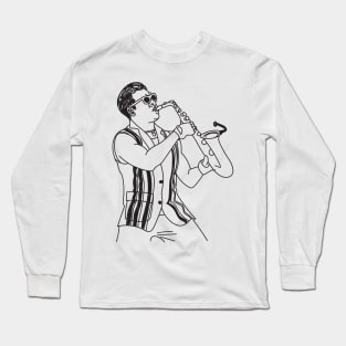 saxophone meme Long Sleeve T-Shirt